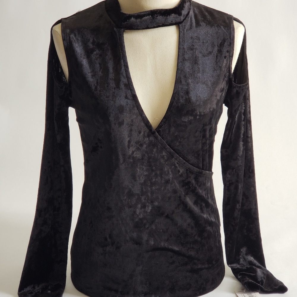 My Michelle Takara cold shoulder black long sleeve